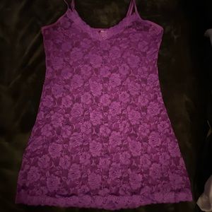 Purple lace camisole/tank top